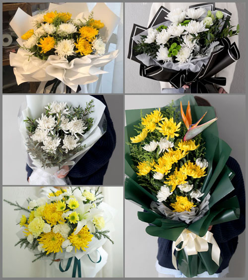 山东青岛胶州市九龙镇菩萨庙村白事花束代送